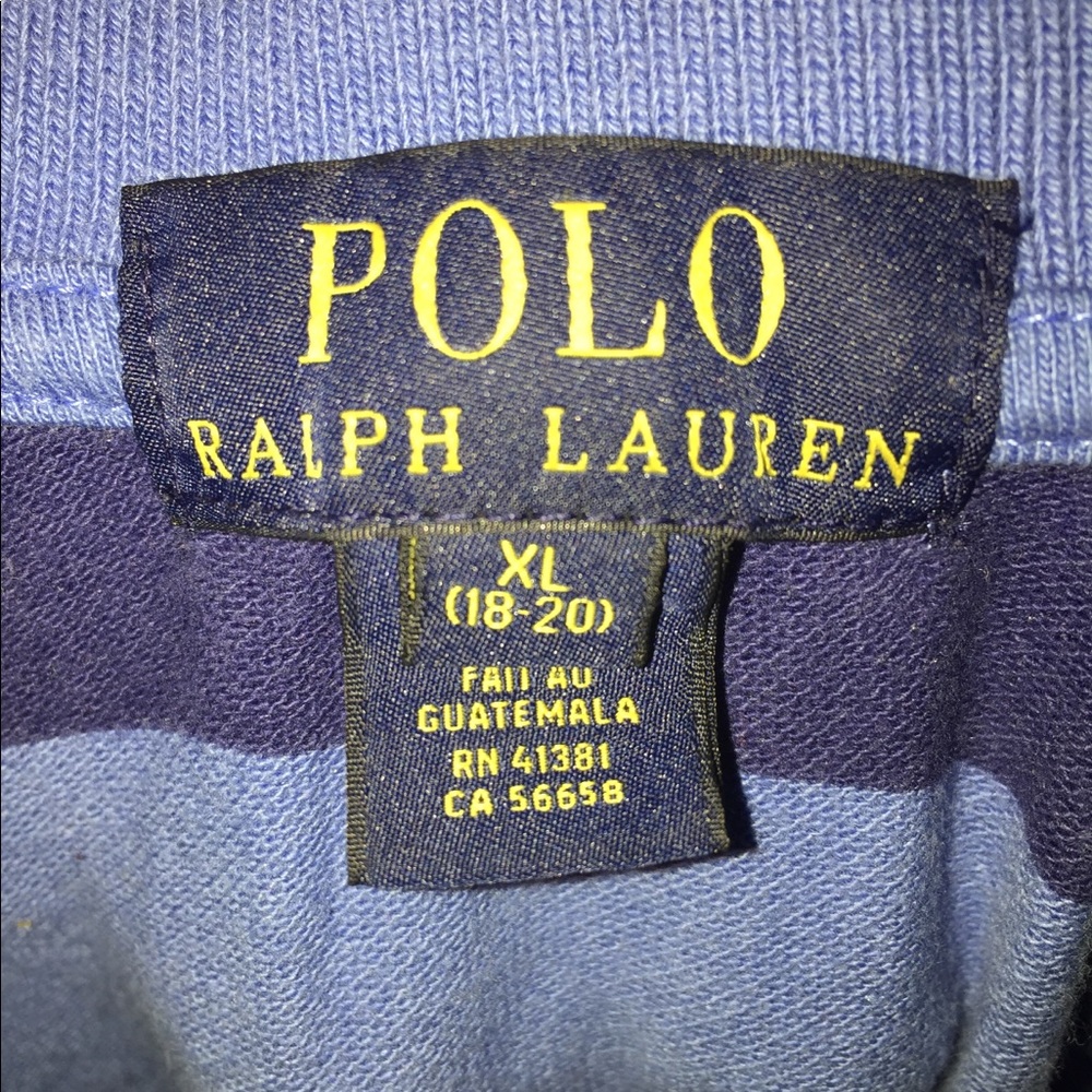Big Boys Ralph Lauren Collard Shirt Xl (Cart B-116) - Picture 3 of 3